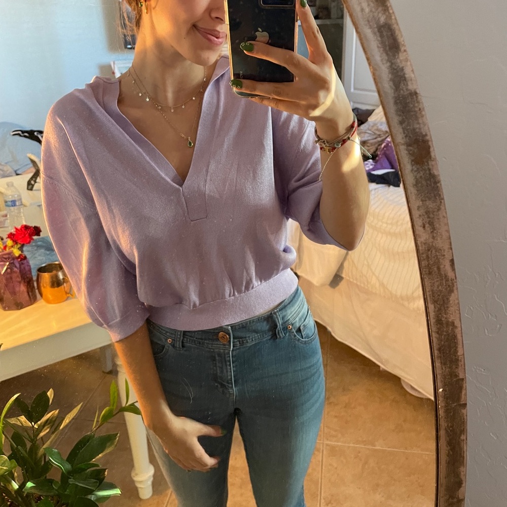 Fun lavender loose top